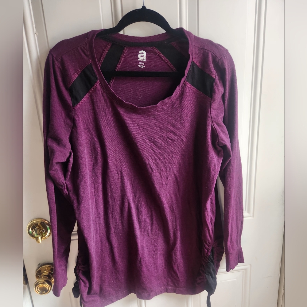 Avenue Purple Relaxed Cut Out Hoodie